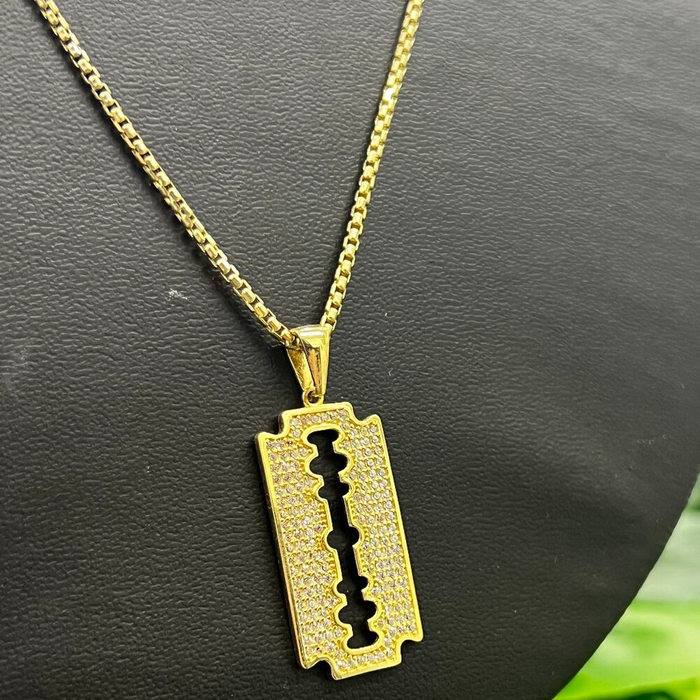 14K Yellow Gold Necklace Pendant Gifts Jewelry Elegance Fashion For Womens Mujer